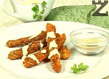 Панирани моркови със сусам