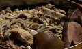 Почистваме агнешките дреболии, като ги измиваме с оцет и сода. Сваряваме ги за около 15-20 мин., нарязваме ги на кубчета.